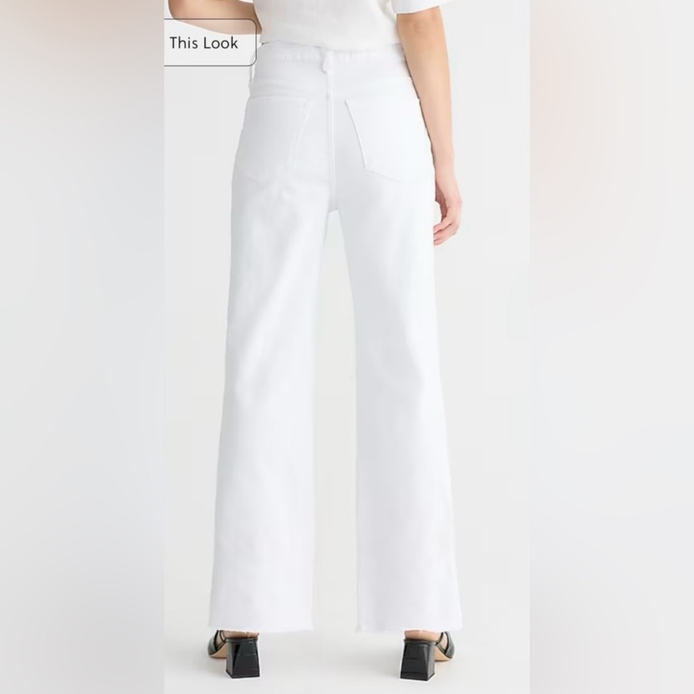 J. Crew Slim Wide Leg Jean in White - Picture 5 of 11